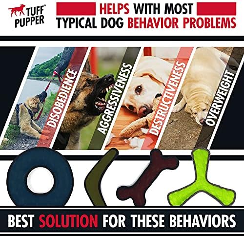 Tuff Pupper SuperChewy Tough Floating Dog Water Toy Strong Natural Rubber | Great Dog Fetch Toy | Pool Swimming Toys for Puppy| Durable Training Toys for Non-Aggressive Chewers