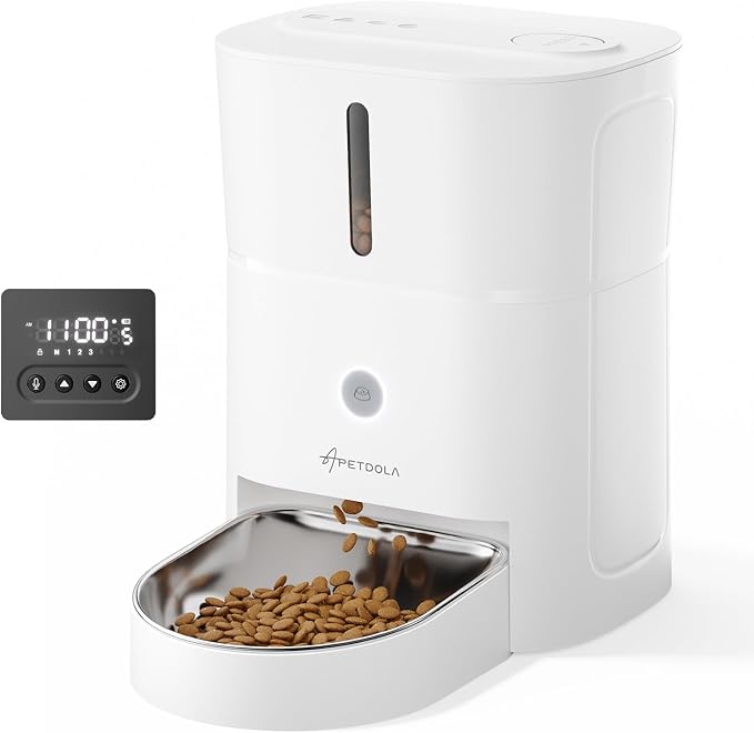 Automatic Cat Feeder, 2.4G Wi-Fi Cat Food Dispenser with APP Control, 3L Timed Pet Feeder for Pet Dry Food, 1-10 Meals Per Day