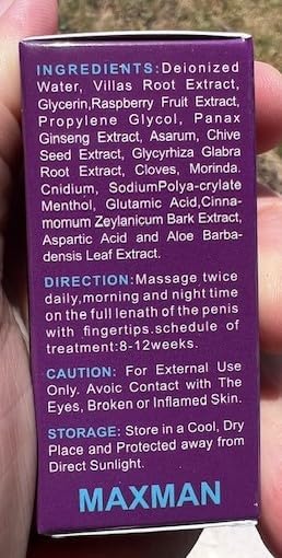 Enlargement Oil for Men's Massage Essential Oil for Male Enhancement