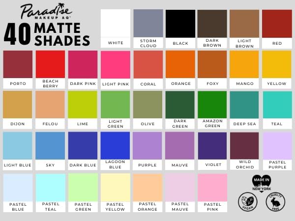 Mehron Makeup Paradise Makeup AQ Pro Size | Stage & Screen Performance, Face & Body Painting, Beauty, Cosplay, and Halloween | Water Activated Face Paint, Body Paint 1.4 oz (40 g) - Wild Orchid