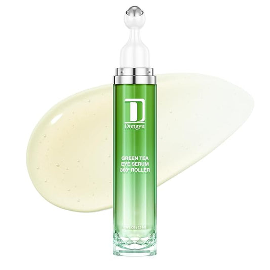 Dongyu Eye Cream Anti Aging: Caffeine Green Tea Eye Cream for Beauty Enthusiasts - Puffy Eye Treatment Morning Night Use (Green)