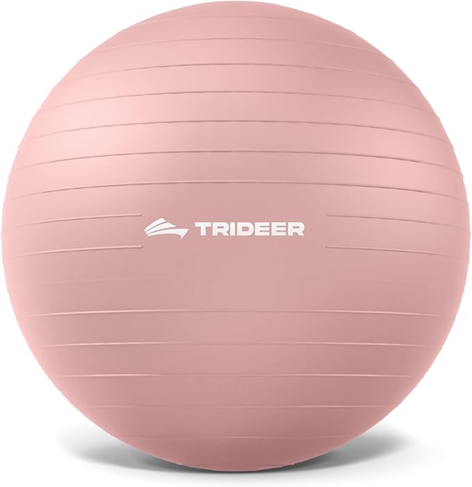 Trideer Exercise Ball, Stability Yoga Ball for Physical Therapy, Active Sitting, Pregnancy & Birth Labor Prep, Core Strength, Balance Training, Posture Improvement and Daily Stretching, 55/65/75cm