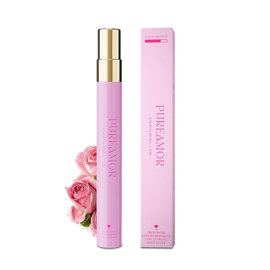 PUREAMOR Pheromone Perfume for Women, Balboa Rosa Extrait de Parfum – Romantic Floral Scent with Rose, Lychee & Cashmere, Long Lasting Fragrance, 0.4 oz / 12 ml Travel Size