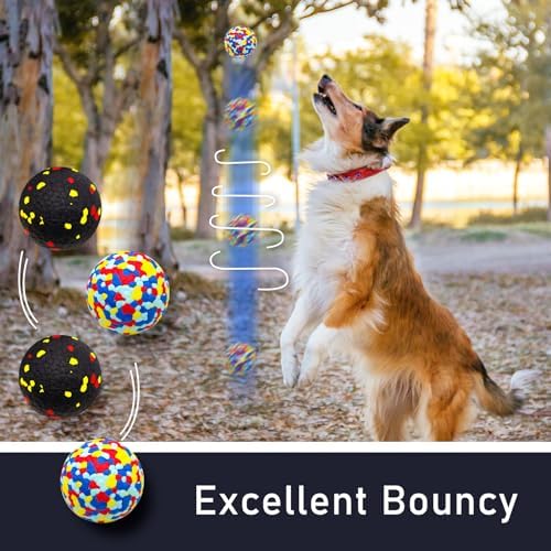 6 Pack Dog Balls Tennis Ball for Aggressive Chewers Indestructible Dog Toys