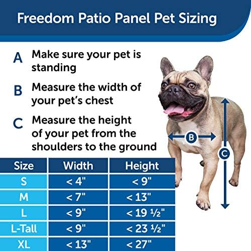 PetSafe Sliding Glass Pet Door, 1 Piece, Large-Tall Dogs to 130 lb, Bronze