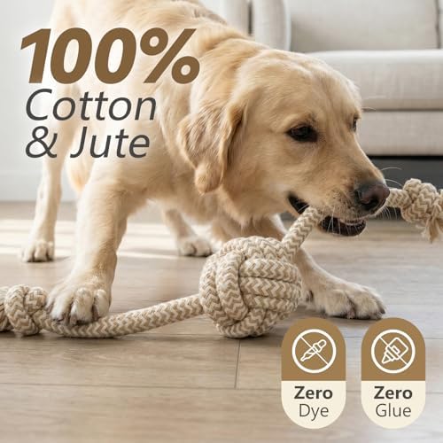 Puppy Chew Toys for Teething, Interactive Rope Toys for Small and Medium Dogs, Fun Chew Rope for Training, M Size
