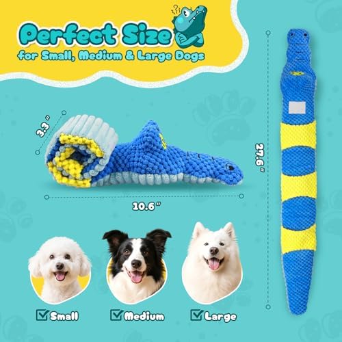 TOOPTATE Crocodile Squeaky Dog Toy
