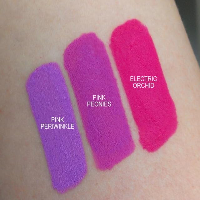 Aromi Bright Pink Matte Liquid Lipstick | Long-Lasting, Magenta Fuchsia Lip Color for Women, Blue Undertones, Vegan, Waterproof (Pink Peonies)