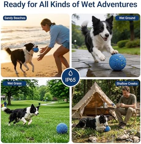 Smart Interactive Dog Ball, Automatic Moving Dog Toy with 3 Play Modes, Durable E-TPU Material, IP65 Active Moving Pet Toy Ball for Medium and Large Dogs, Blue