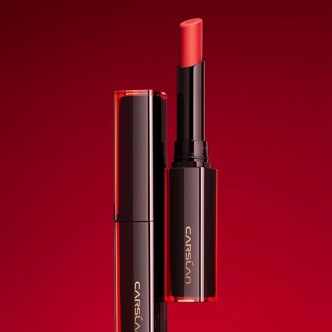 CARSLAN Light Cream Longwear Lipstick, 12H Longlasting Matte Lipstick, High Impact Lip color with Moisturizing Formula with Vitamin E, M07, 0.06 Oz
