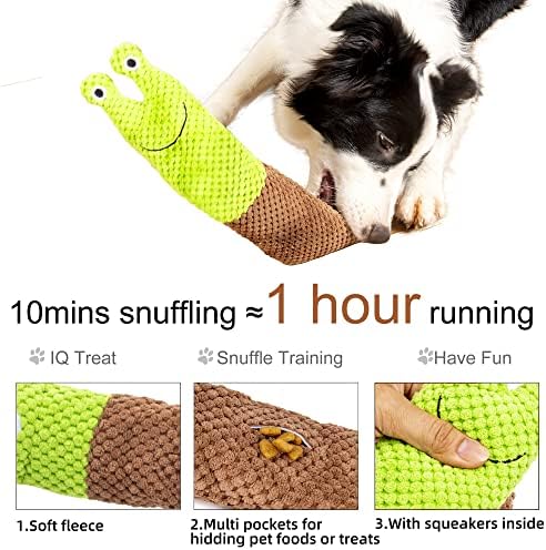 Squeaky Dog Toys Treat Dispensing Dog Puzzle Toys Stress Release Game for Boredom Enrichment Toys Stuffed Snuffle Toy Plush Puppy Chew Toy for Small Medium and Large Dogs
