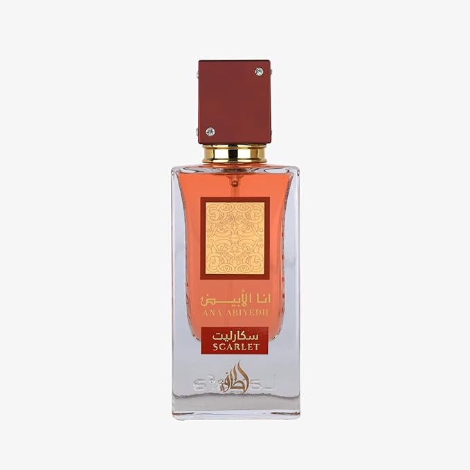 Lattafa Ana Abiyedh Scarlet – Fruity, Floral, Spicy, Sweet – Eau de Parfum Spray Long-Lasting Fragrance for Unisex, 2.0 Ounce / 60 ml