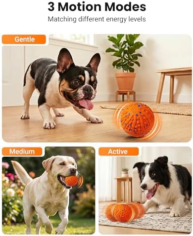 Interactive Dog Toys with Teeth-Friendly Bumps, 3 Modes, ETPU Material