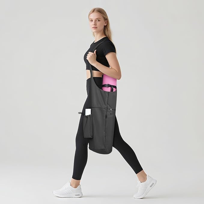 Yoga Mat Bag, with Protective Layer& Water Bottle Pocket and Big Wet Pocket & Yoga strap & Large Capacity,Stylish & Functional Fitness Mat And Essential items for Women & Men
