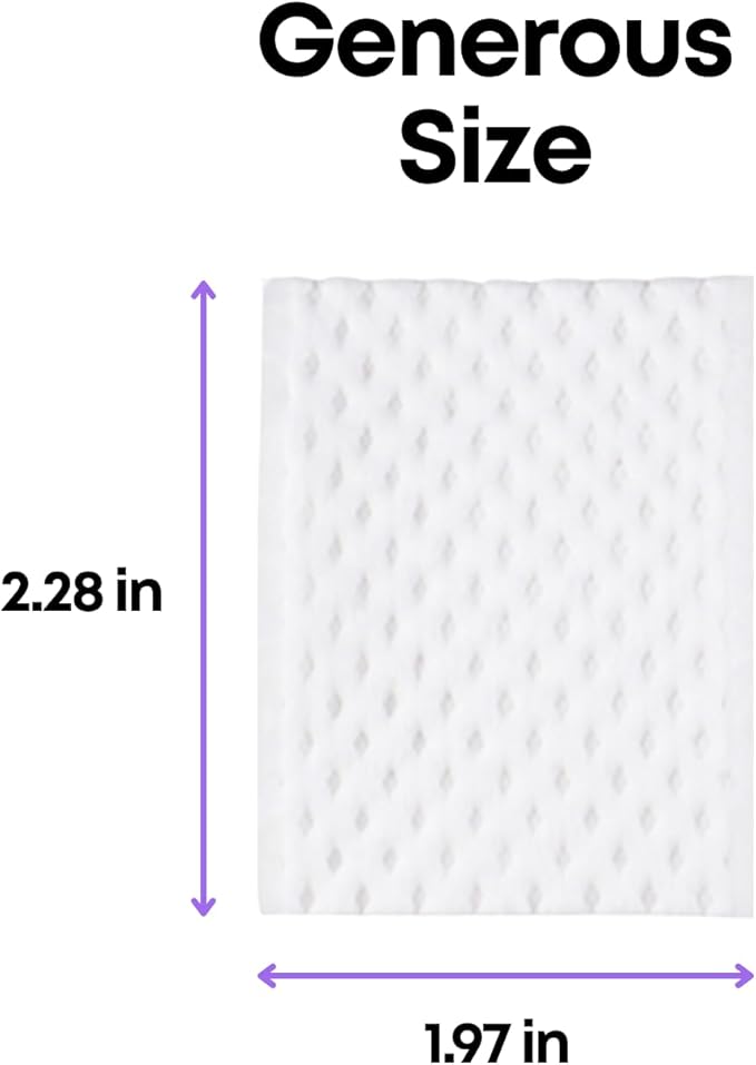 Embossing Cotton Pads -100% Pure Cotton Pads for Makeup Removal & Skincare, Premium Korean Facial Pads, Lint-Free, Hypoallergenic, 270 Count