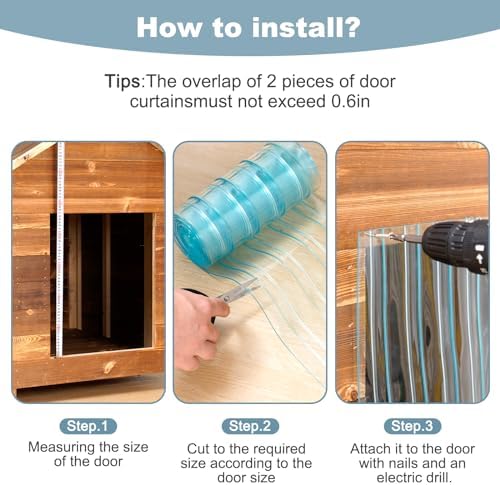 Uross Dog Door Replacement Flaps -5.3 FT x 15.7 in Ruff Weather DIY Cat Door Flap, Doggie Vinyl Plastic Door Flap for Dog House, Ideal Large Pet Door Replacement Flap