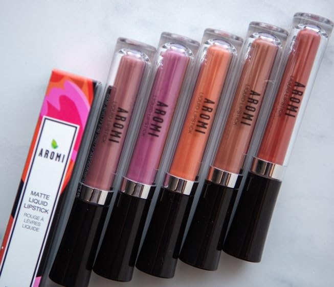 Aromi Matte Liquid Lipstick | Brown Nutmeg Lip Color, Long-lasting, Smudge, Smear, + Transfer Proof, Paraben, Phthalate, + Gluten Free, Vegan (Dark Caramel)