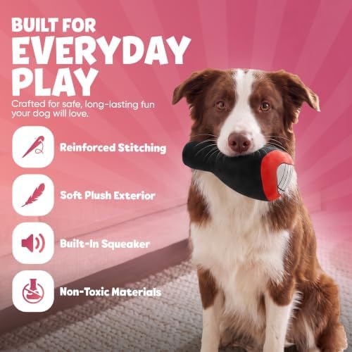 Smiling Mouth Parody Dog Toy – Funny Squeaky Dog Toys for Interactive Play and Training – Durable, Easy to Clean, Birthday Gifts for Small, Medium and Large Dogs