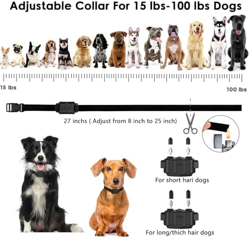 PIOUNS Shock Collar for Dogs, Dog Training Collar with Remote, 3 Modes