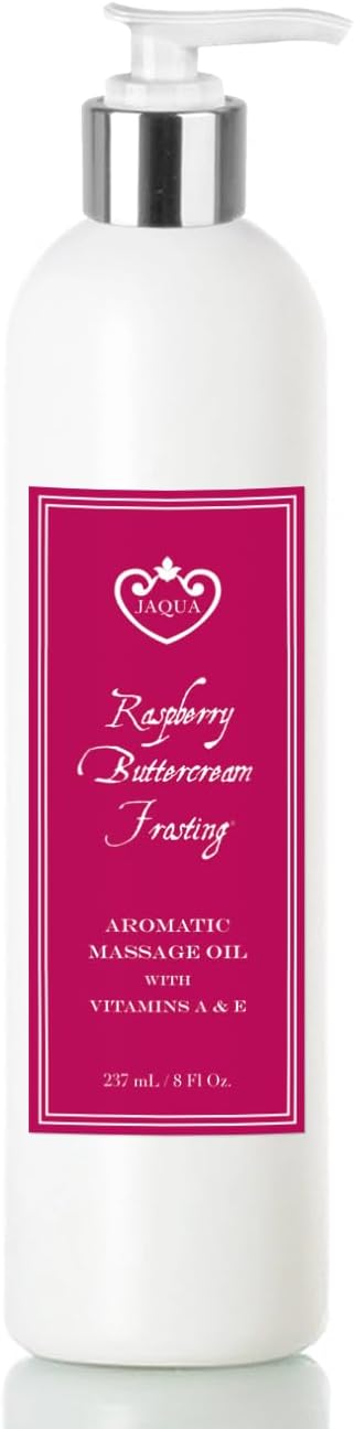 Jaqua Spa Aromatic Massage Oil with Jojoba, Sesame, and Sunflower Oil - Raspberry Buttercream Frosting