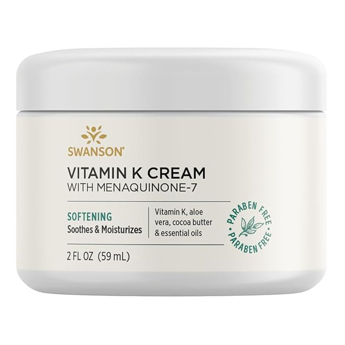 Swanson Vitamin K Cream with Menaquinone-7-2 fl Ounce (59 ml) - Nourishing Cream for Skin Health and Vibrance