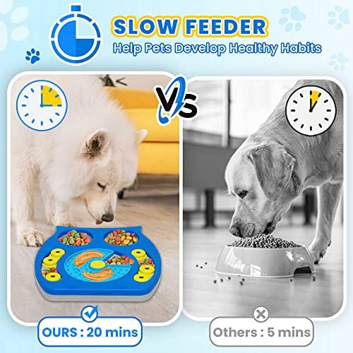 Joansan Dog Puzzle Toy, Enrichment Toy Treat Dispenser for IQ Stimulation | Lick-mat, Food Reward Puzzle Game Keeps Dogs Busy, Mental Stimulation to Reduce Anxiety for Puppies Dogs Cats
