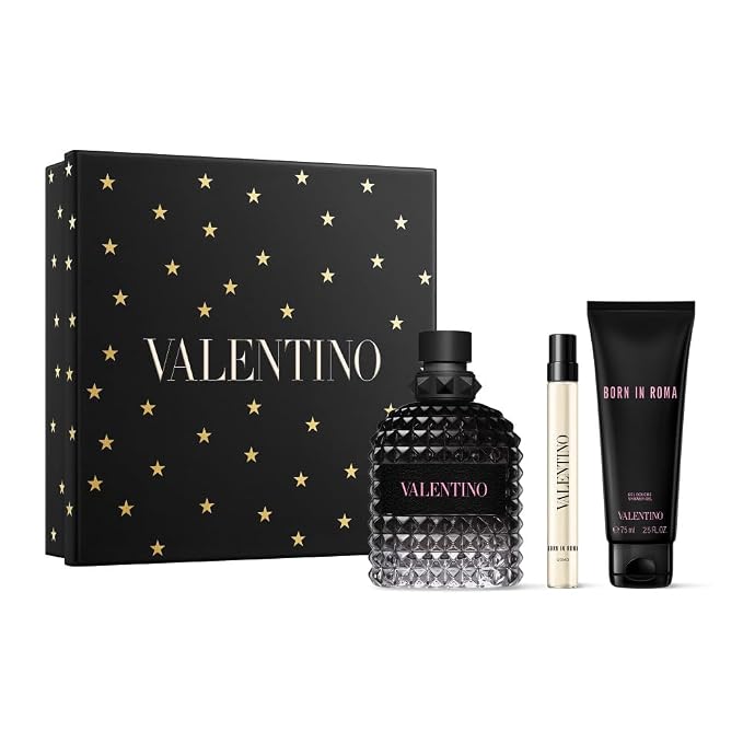 Valentino Uomo Born In Roma Gift Set (Eau de Parfum 3.4 fl. oz + Shower Gel 2.5 fl. oz + Eau de Parfum Mini 0.34 fl. ozl)