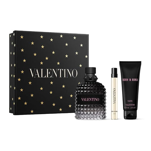 Valentino Uomo Born In Roma Gift Set (Eau de Parfum 3.4 fl. oz + Shower Gel 2.5 fl. oz + Eau de Parfum Mini 0.34 fl. ozl)