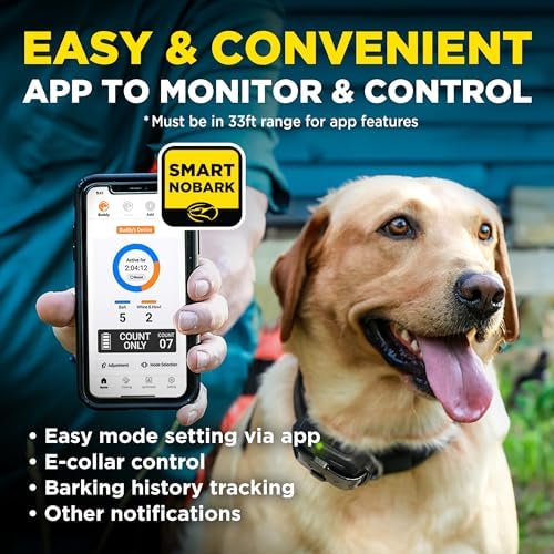 Dogtra Smart NOBARK with Titanium Contact 1" | Smart Bark Detection for Whining & Barking, 33 ft Range, App Notifications, Behavior Report, Waterproof, 10 lbs+, Ideal for Long-Haired Dogs