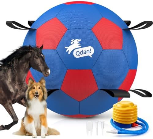 25 Inch Herding Ball for Dogs with Straps, Outdoor Dog Toys for Herding