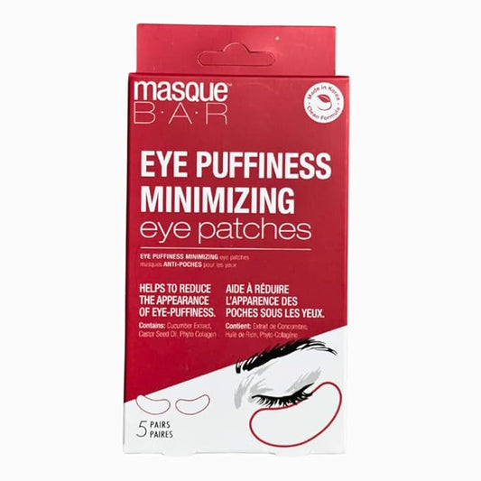masque BAR Eye Mask Patches Minimizing Puffiness (6 Pairs) – Korean Under Eye Treatment, Hydrating & Smoothing Eye Masks, Boosts Elasticity, Reduces Under Eye Bags