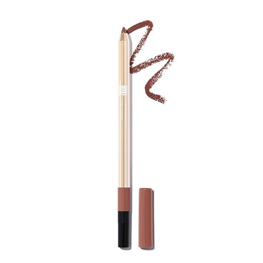 MAKE Beauty Continuum Lip Liner – Long Lasting Creamy Liner with Velvet Matte Finish – Includes Built-In Sharpener and Blending Brush – Highly Pigmented Deep Rosy Nude Lip Color – Shade, Euphoric