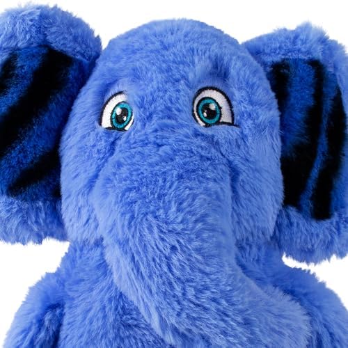 KONG Jungle Jamz Plush Dog Toys – Squeaky, Crinkly, and Rattling Durable Toys for Dogs – Safari Animal Collection (Elephant)