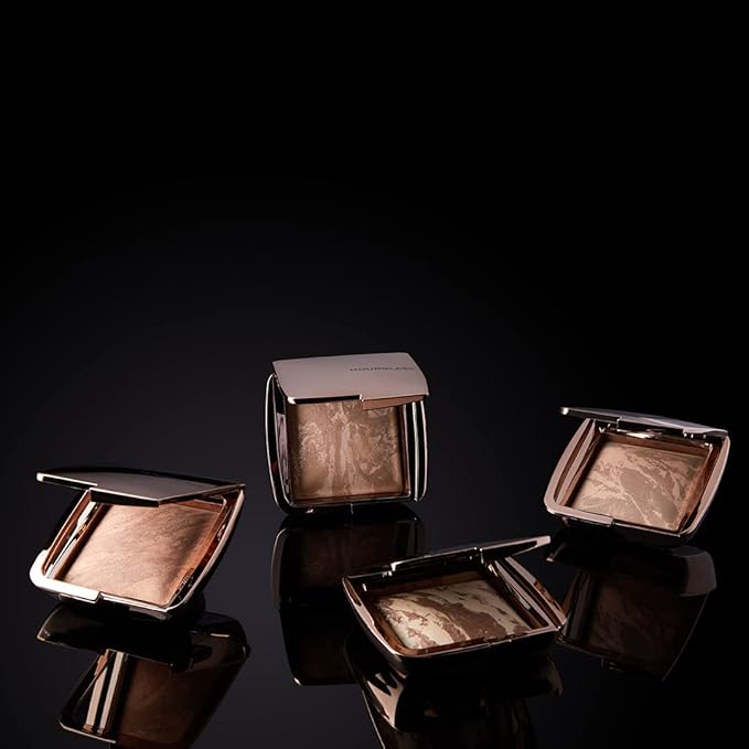 Hourglass Ambient Lighting Bronzer in Luminous Bronze Light. Highlighting Bronzer for a Natural Sun-Kissed Glow. Vegan and Cruelty-Free.