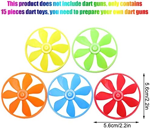 Sumind 15 Pieces Cat Fetch Toys Colorful Flying Propellers Flying Cat Toy