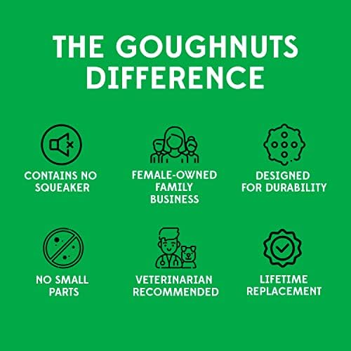 Goughnuts — Dog Toys for Aggressive Chewers | Virtually Indestructible Pull Toy for Breeds Such as Pit Bulls and German Shepherds | Heavy Duty Tug Dog Toy | Medium | Green
