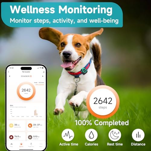 Woyamay GPS Tracker for Dogs & Cats, Real-Time Location & Virtual Fence