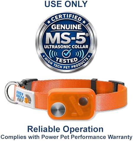 MS-5® Econ Series Automatic Pet Door Collar. Tested & Certified, Complies with Power Pet Door Performance Warranty - Value Priced Dependable Performance - Waterproof - Rugged - USA Support (Orange)