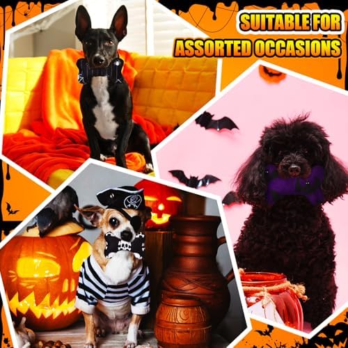 6 Pcs Halloween Dog Toys Bone Shaped Spooky Dog Chew Toys
