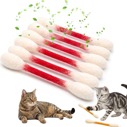 Giant Cotton Swabs Cat Toys with Catnip 6 Pk (E)