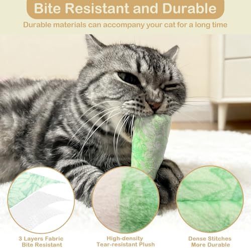 Tocirelo Catnip Toys for Cat with Pure 45000mg A+Organic Catnip, Soft Plush