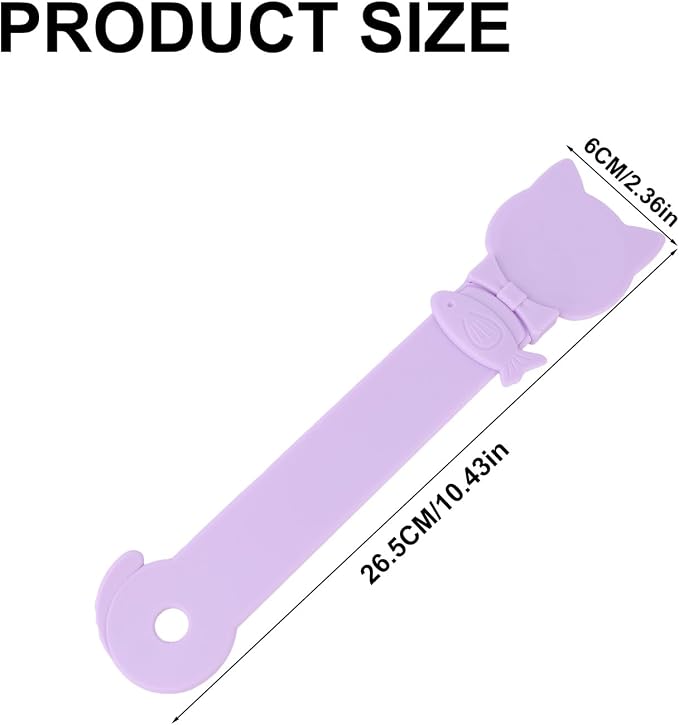 Cat Treats Squeeze Spoon, Cute Multifunctional Cat Strip Feeder Dispenser Lickable Spoon for Wet Food Licky Treats & Liquid Snacks (Purple)