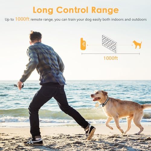 PIOUNS Shock Collar for Dogs, Dog Training Collar with Remote, 3 Modes