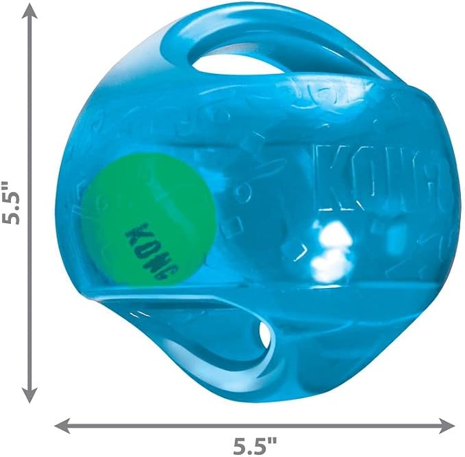 KONG Jumbler Ball, Interactive Fetch Toy, for Medium/Large Dogs, Assorted | Interactive Fetch Toy with a Tennis Ball Inside, Great for Engaging Dog & Puppy Playtime, Color May Vary