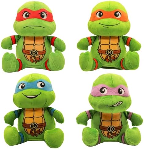 Teenage Mutant Ninja Turtles Stuffed Animal for Dogs, TMNT Turtles, 4-Pack