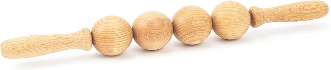 Tuuli Accessories - Ball Wooden Massage Roller, Multi-Functional Body Roller for Cellulite, Muscle Tension and Skin Health Support, Natural Massager for Women and Men