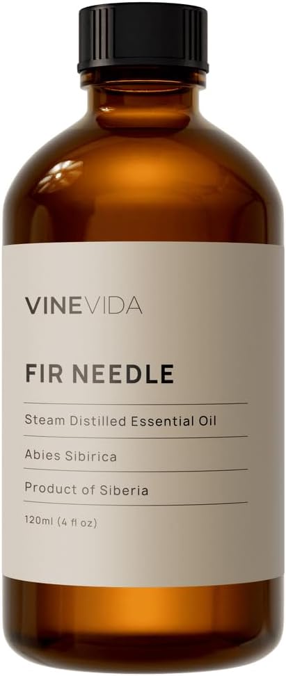 VINEVIDA Fir Needle Essential Oil 4 oz - Undiluted Candle Scent DIY Scents for Candlemaking Bulk Soap Making