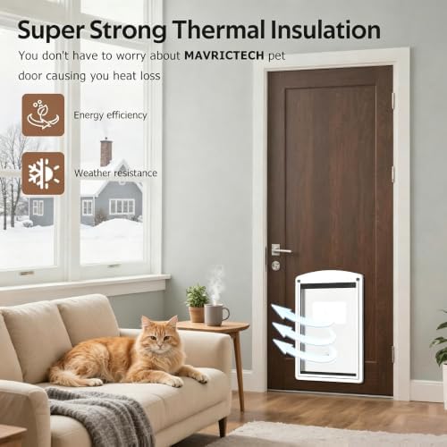 Cat Door for Exterior & Interior Doors with Steel Frame