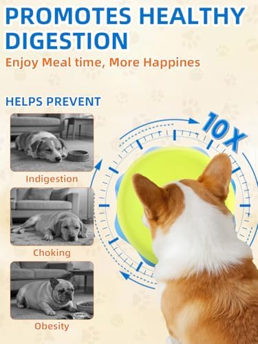 Slow Feeder Dog Bowls for Liquid Treat - Dogs Licking Bowl with Interactive Rolling Ball, Lick and Roll Enrichment Toys for Large Medium Small Breed Dog Cat, Pet Puppy Food Bowl for Yogurt, Bone Broth