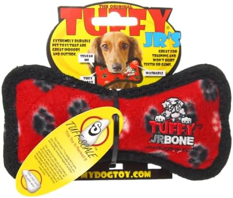 TUFFY® : 2 Pack Bone Dog Toy: Ultra Durable Plush Toy with Multiple Layers & Reinforced Seams, Washable and Floats, Original Construction